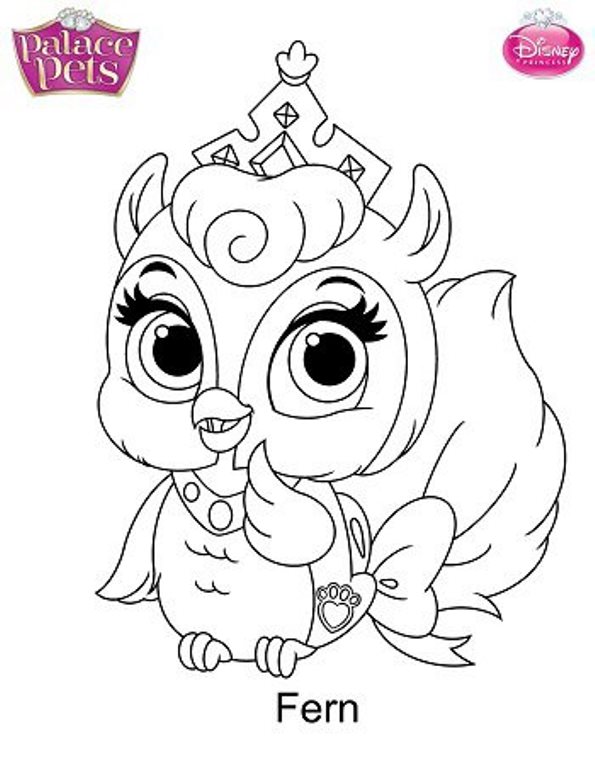 36 coloring pages of Princess Palace Pets
